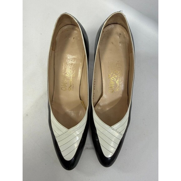 Salvatore Ferragamo Shoes - VINTAGE Salvatore Ferragamo black and white women's pumps Size 6.5 No box